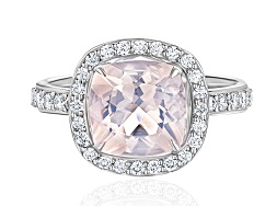 Кольцо золотое с аметистом и бриллиантами